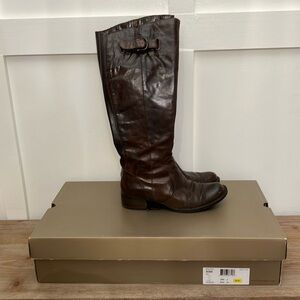 Born Crown Sosie Tall Boots Brown Leather Size 8
